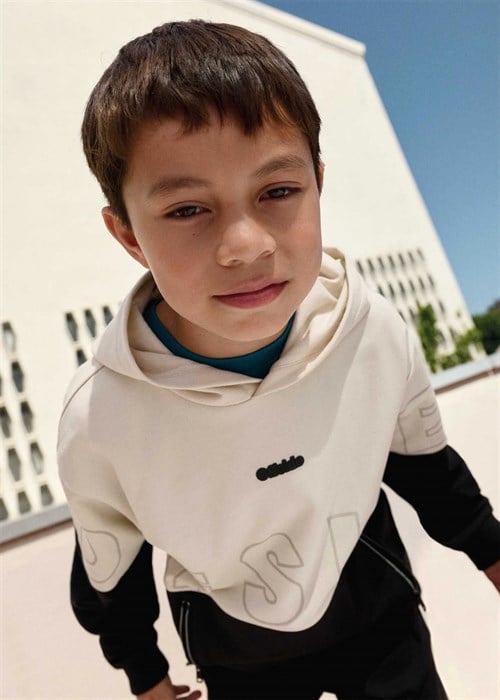 Mayoral Erkek Çocuk Kapüşonlu Sweatshirt Siyah 6411