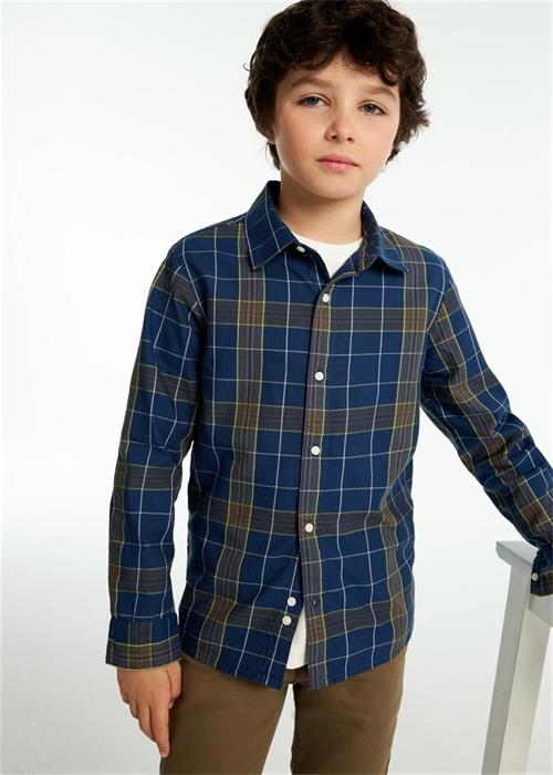 Mayoral Erkek Çocuk Kareli Gömlek Lacivert 7110