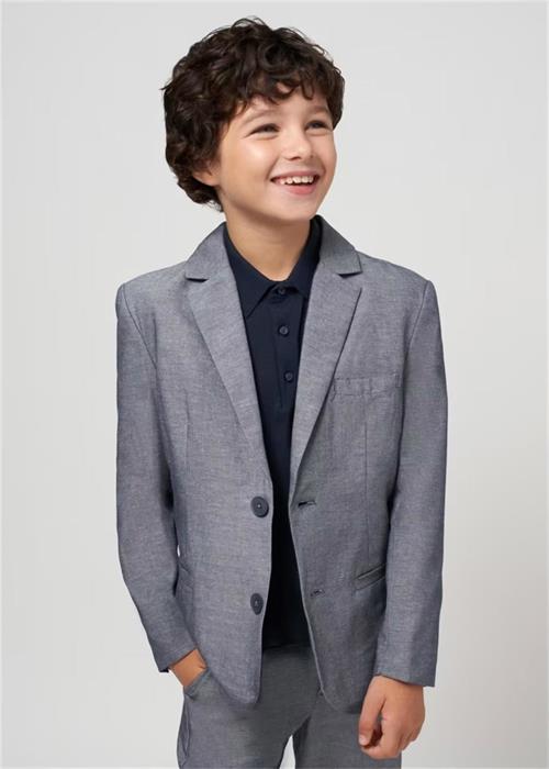 Mayoral Erkek Çocuk Keten Amerikan Ceket Gri 6469