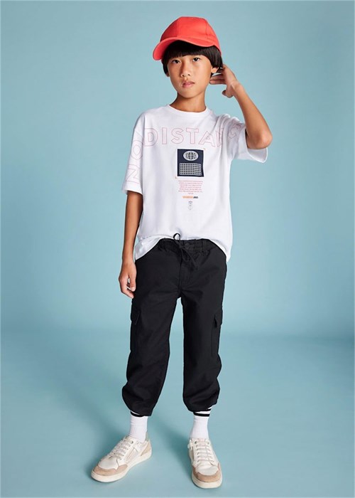 Mayoral Erkek Çocuk Keten Kargo Pantolon Lacivert 6526