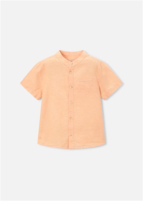 Mayoral Erkek Çocuk Keten Kısa Kollu Gömlek Somon 3113