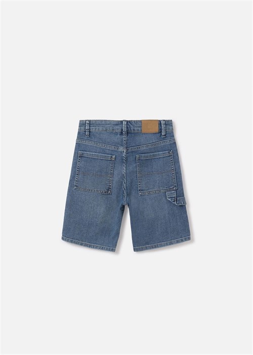 Mayoral Erkek Çocuk Maksi Cepli Denim Şort Koyu Mavi 6204