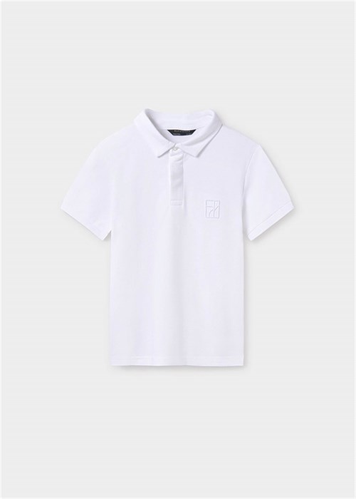 Mayoral Erkek Çocuk Polo Yaka Tişört Beyaz 6127