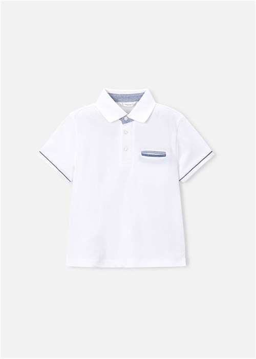 Mayoral Erkek Çocuk Polo Yaka Tişört Beyaz 3103