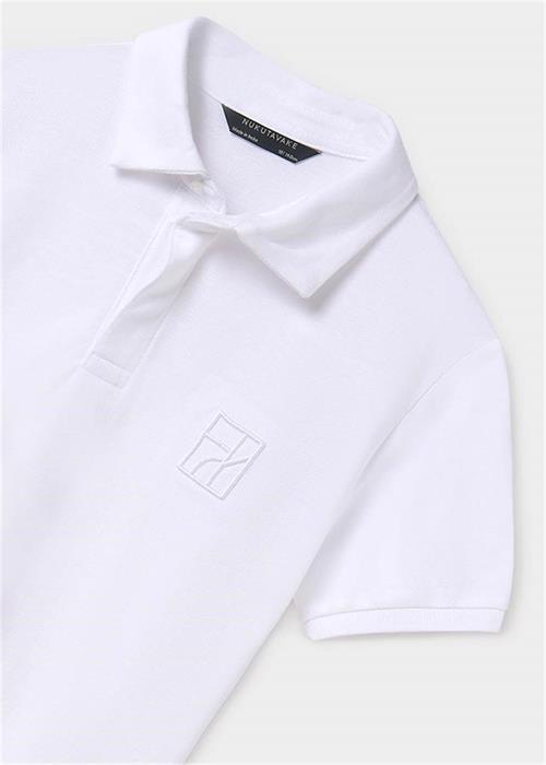 Mayoral Erkek Çocuk Polo Yaka Tişört Beyaz 6127