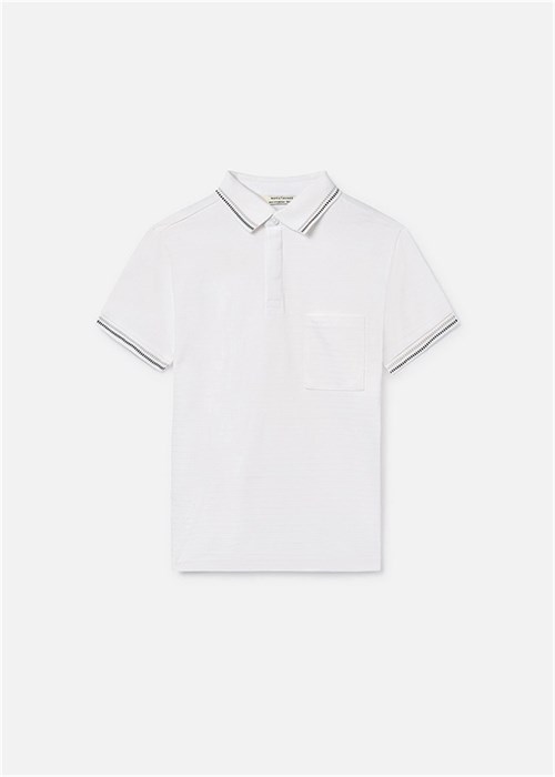 Mayoral Erkek Çocuk Polo Yaka Tişört Beyaz 6164