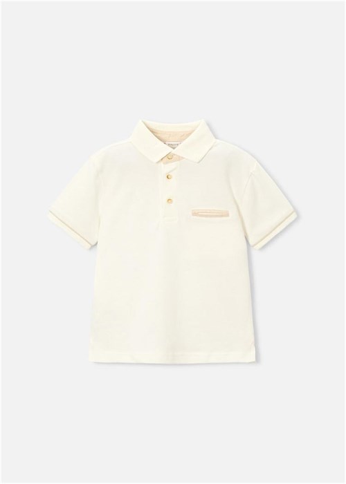 Mayoral Erkek Çocuk Polo Yaka Tişört Krem 3103