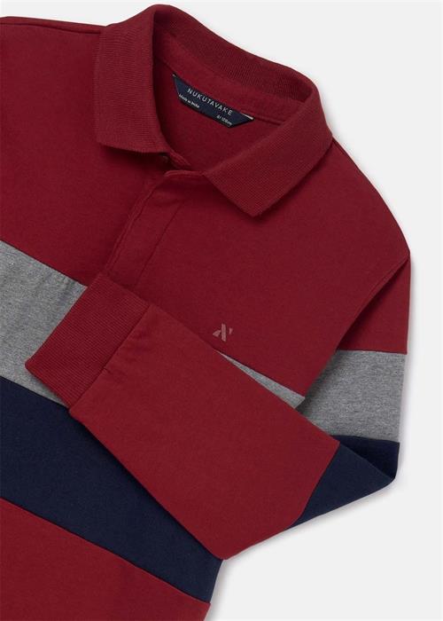 Mayoral Erkek Çocuk Polo Yaka Uzun Kollu Tişört Bordo 7101