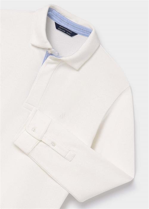 Mayoral Erkek Çocuk Polo Yaka Uzun Kollu Tişört Krem 7104