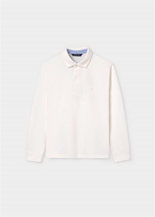 Mayoral Erkek Çocuk Polo Yaka Uzun Kollu Tişört Krem 7104