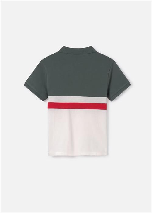 Mayoral Erkek Çocuk Renk Bloklu Polo Yaka Tişört Yeşil 6115