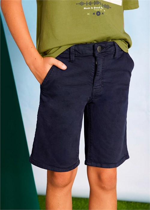 Mayoral Erkek Çocuk Twill Şort Lacivert 6206