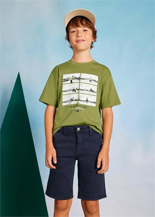 Mayoral Erkek Çocuk Twill Şort Lacivert 6206