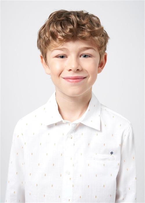 Mayoral Erkek Çocuk Uzun Kollu Gömlek Beyaz 6123