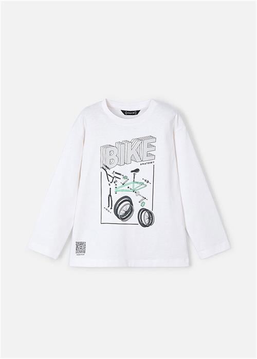 Mayoral Erkek Çocuk Uzun Kollu Tişört Beyaz 3051