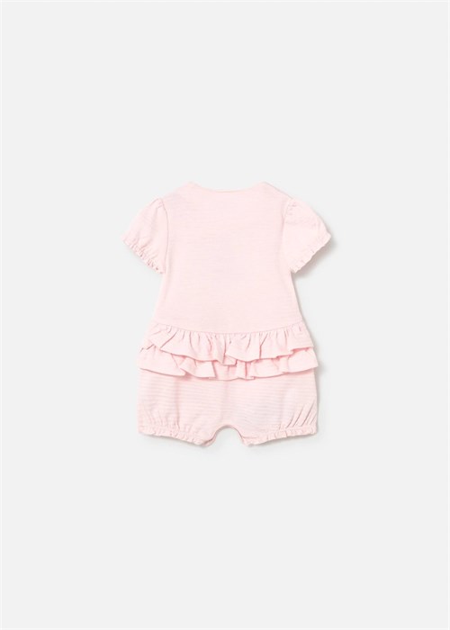 Mayoral Kız Bebek 2li Baskılı Kısa Tulum Set Pembe 1705