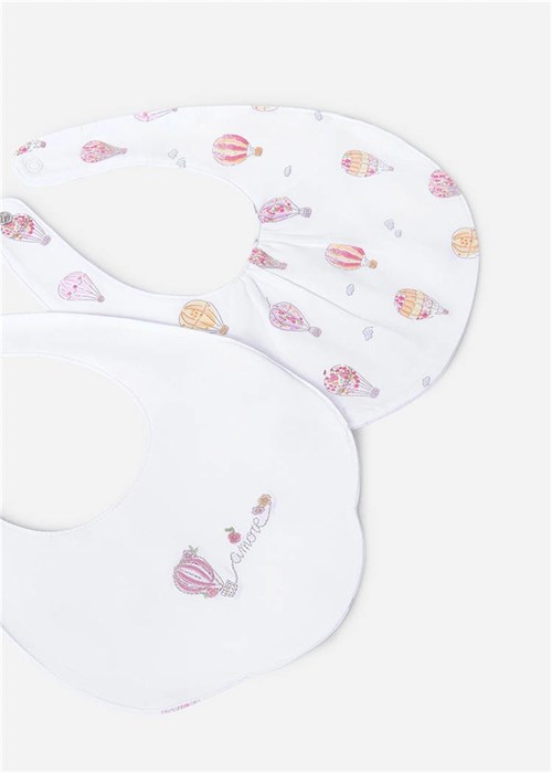 Mayoral Kız Bebek 2li Mama Önlüğü Set Beyaz 9077