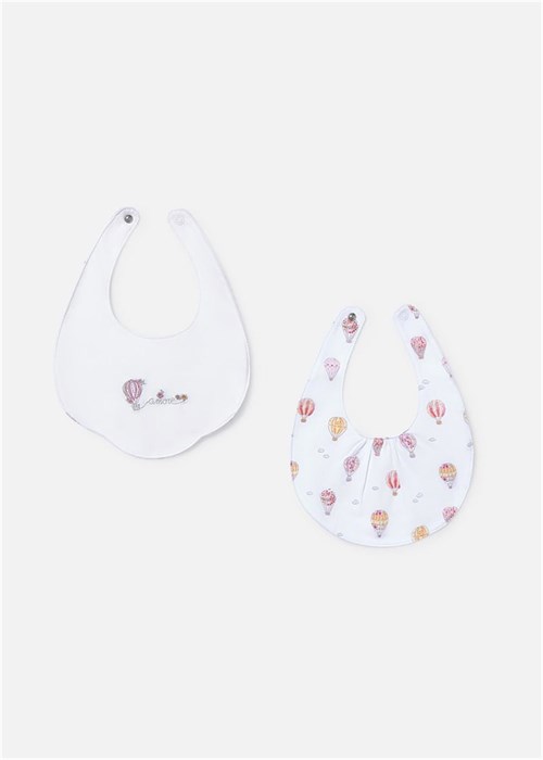 Mayoral Kız Bebek 2li Mama Önlüğü Set Beyaz 9077