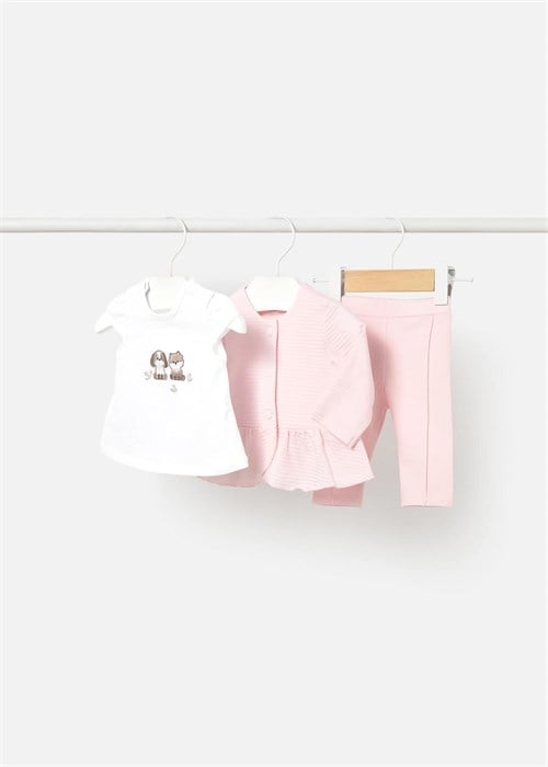 Mayoral Kız Bebek 3lü Alt Üst Takım Pembe 1732