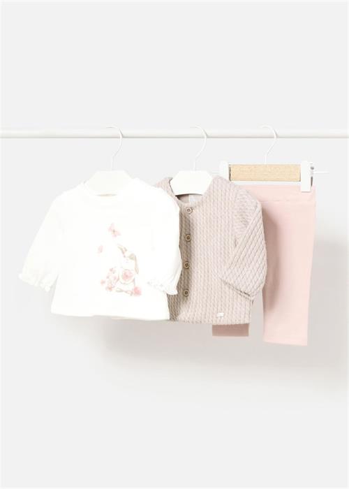 Mayoral Kız Bebek 3lü Tavşanlı Takım Bej 2702