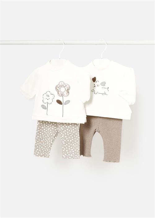 Mayoral Kız Bebek 4lü Alt Üst Takım Kahverengi 2786
