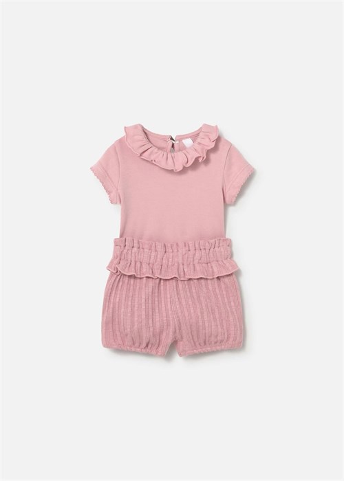 Mayoral Kız Bebek 4lü Zıbın Şort Takım Gül Kurusu 1640