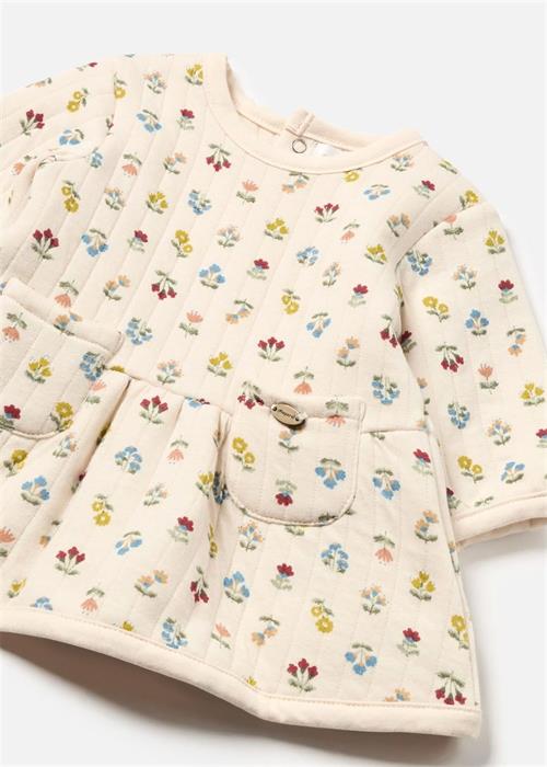 Mayoral Kız Bebek Baskılı Elbise Bej 2894