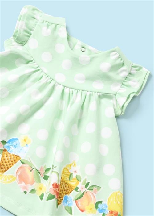 Mayoral Kız Bebek Baskılı Elbise Mint 1833