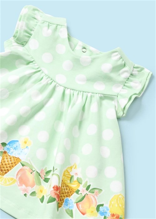 Mayoral Kız Bebek Baskılı Elbise Mint 1833