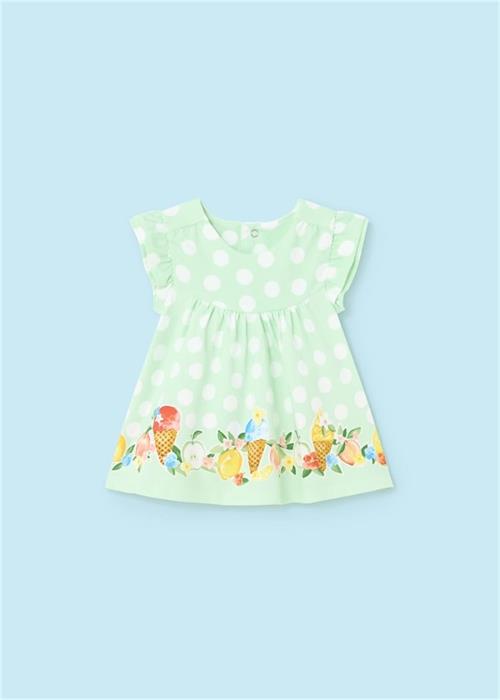 Mayoral Kız Bebek Baskılı Elbise Mint 1833