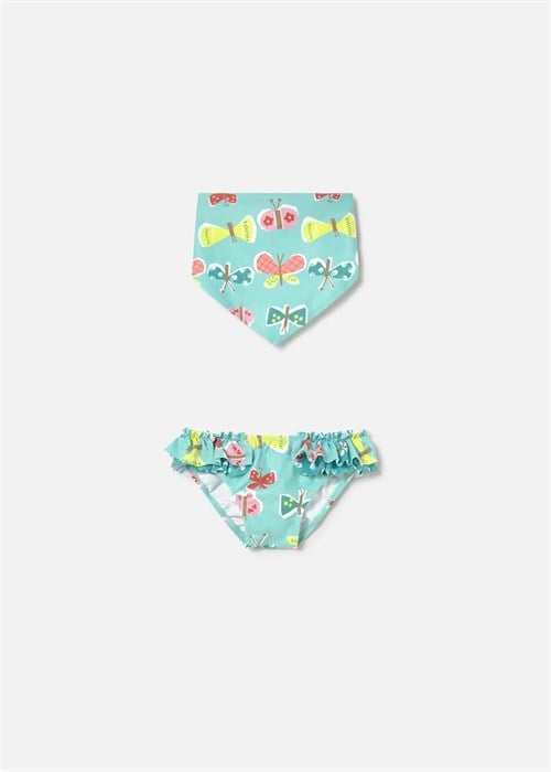 Mayoral Kız Bebek Baskılı Mendil Bikini Altı Takım Turkuaz 1657