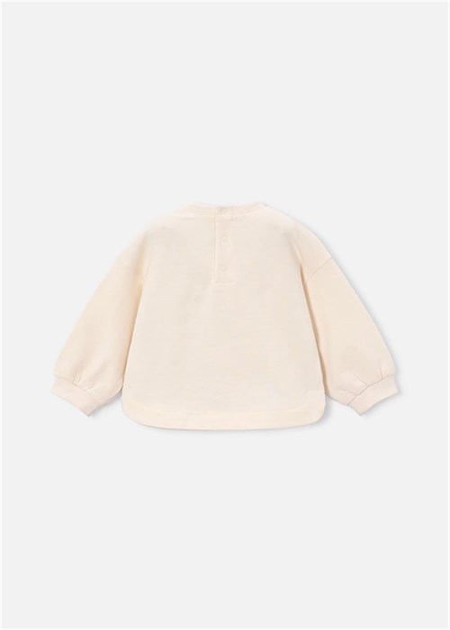 Mayoral Kız Bebek Baskılı Sweatshirt Ekru 1495