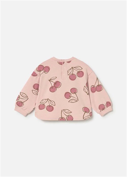 Mayoral Kız Bebek Baskılı Sweatshirt Gül Kurusu 1495