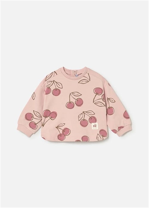 Mayoral Kız Bebek Baskılı Sweatshirt Gül Kurusu 1495
