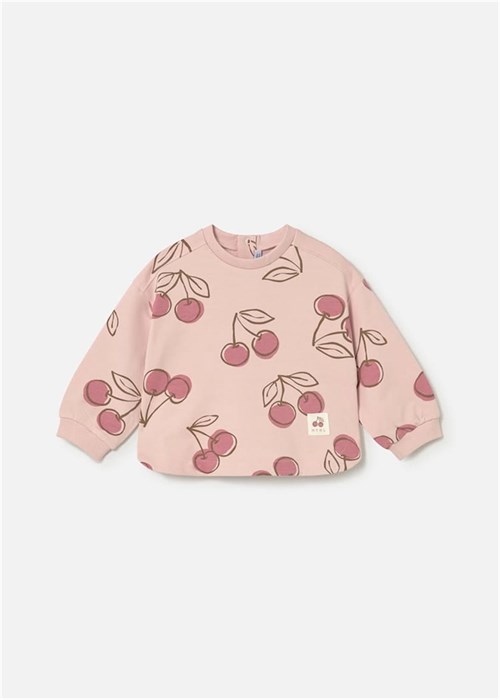 Mayoral Kız Bebek Baskılı Sweatshirt Gül Kurusu 1495