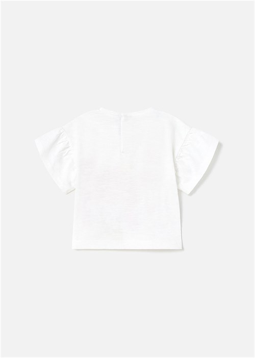 Mayoral Kız Bebek Baskılı T-shirt Beyaz 1010