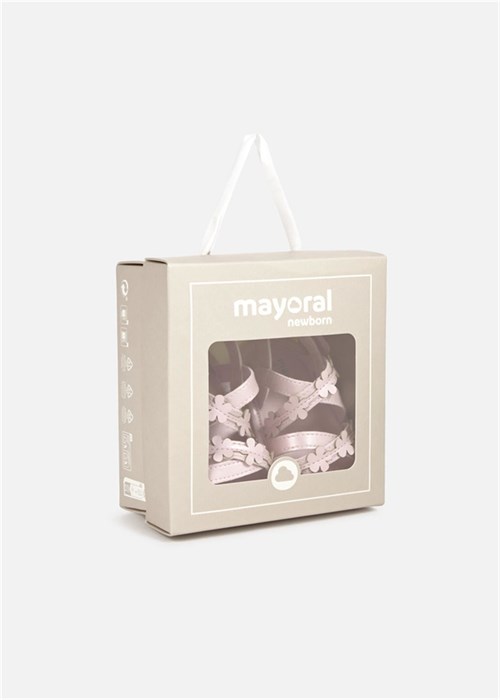 Mayoral Kız Bebek Çiçekli Açık Sandalet Pudra 9094
