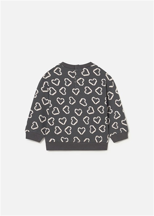 Mayoral Kız Bebek Desenli Sweatshirt Antrasit 2430