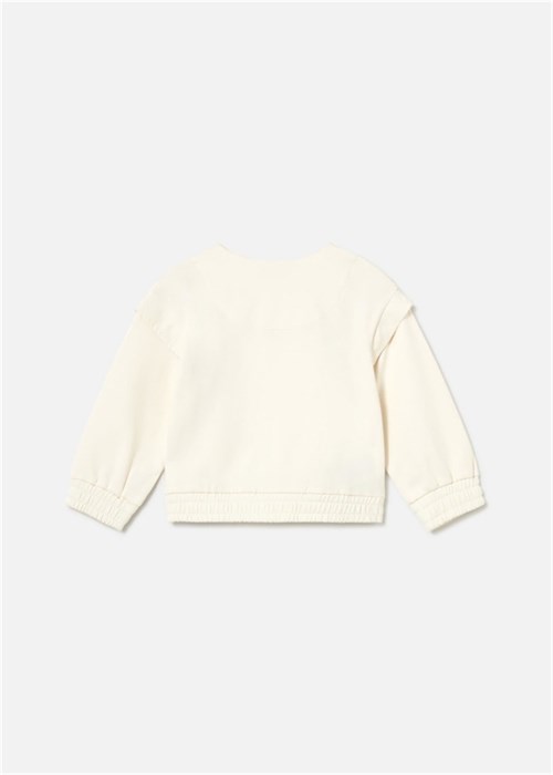 Mayoral Kız Bebek Fermuarlı Sweatshirt Ekru 1491