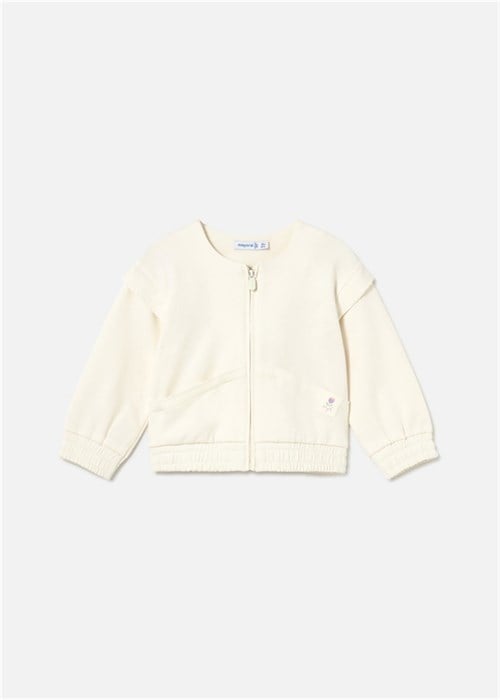 Mayoral Kız Bebek Fermuarlı Sweatshirt Ekru 1491