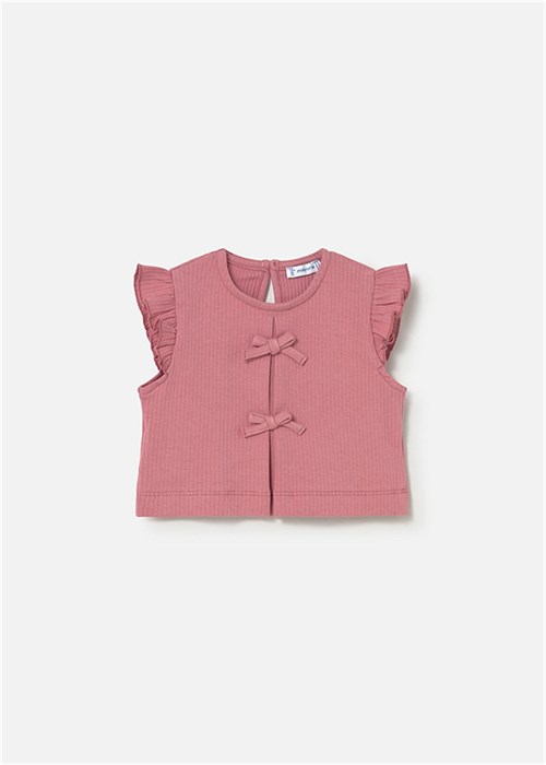 Mayoral Kız Bebek Fiyonklu Tişört Pembe 1089