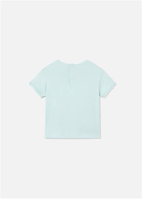 Mayoral Kız Bebek İşlemeli Kısa Kollu Tişört Turkuaz 1009