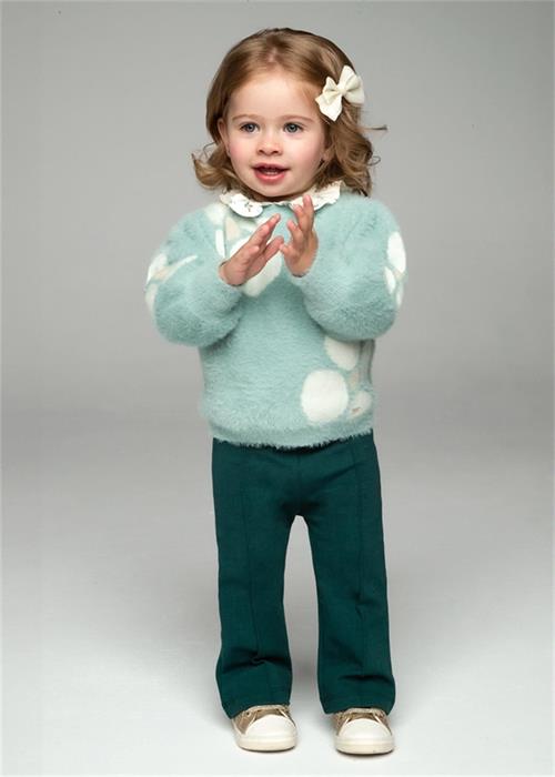 Mayoral Kız Bebek İspanyol Paça Pantolon Haki Yeşil 2538