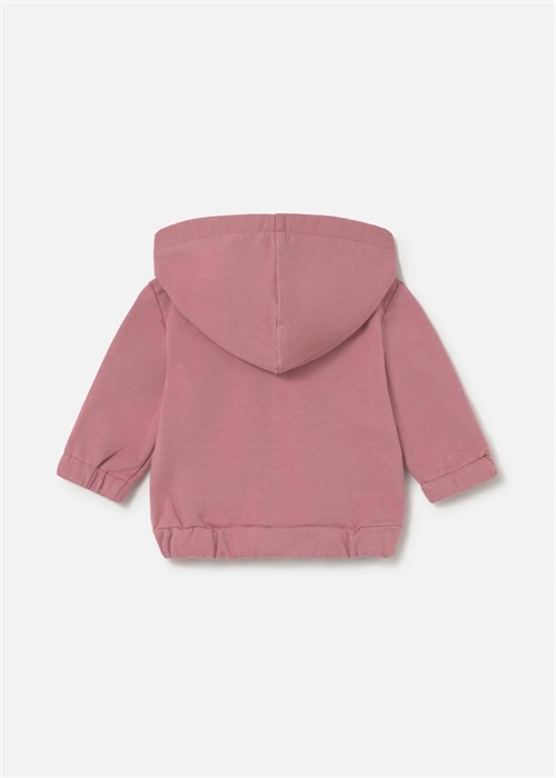 Mayoral Kız Bebek Kapüşonlu Fermuarlı Sweatshirt Gül Kurusu 1488