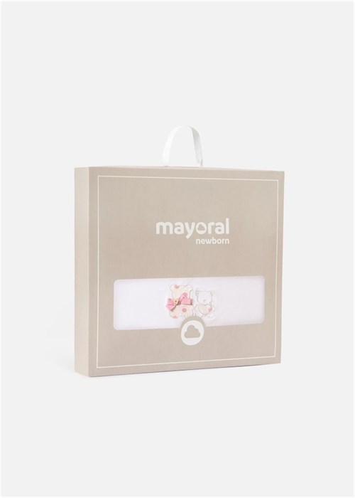 Mayoral Kız Bebek Kundak Beyaz Pembe 9399