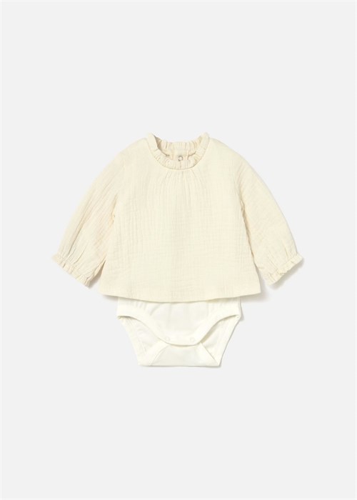 Mayoral Kız Bebek Müslin Tulum Krem 2723