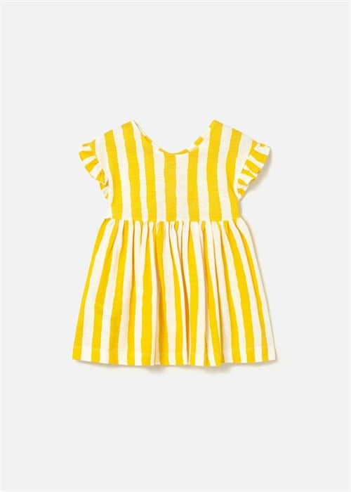 Mayoral Kız Bebek Sırt Detaylı Çizgili Elbise Sarı 1925