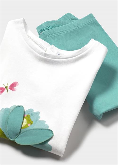 Mayoral Kız Bebek Tişört 2li Tayt Takım Turkuaz 1740