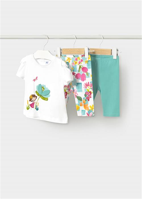 Mayoral Kız Bebek Tişört 2li Tayt Takım Turkuaz 1740