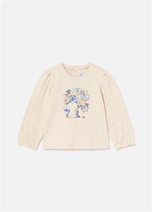 Mayoral Kız Bebek Uzun Kollu Tişört Krem 2049